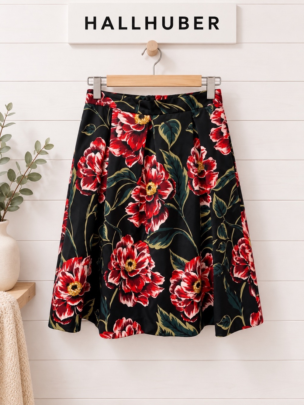 HALLHUBER Floral A-Line Skirt Size 36